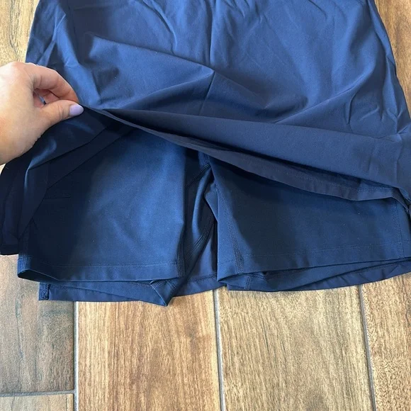 Nike Bliss Luxe Training Dress Navy Dress with Black Check‎ size Medium - Picture 5 of 7